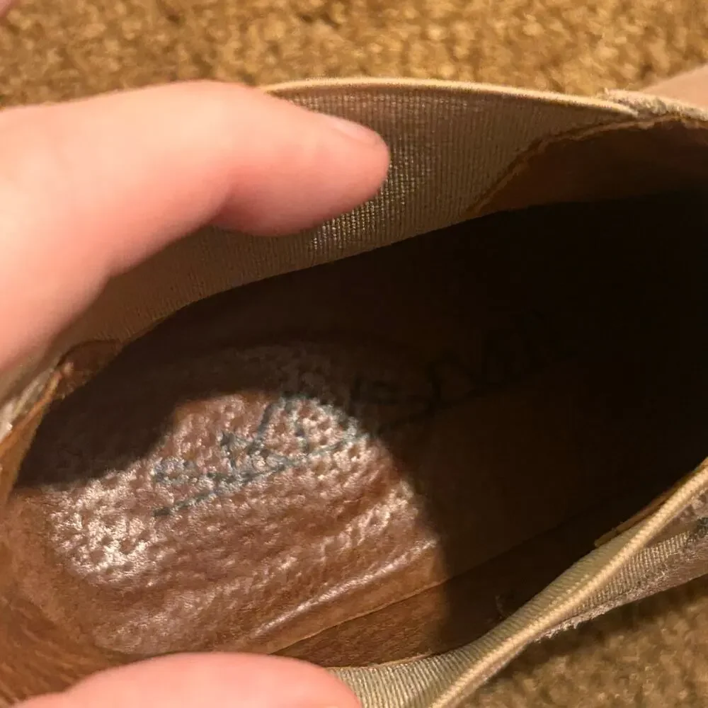 Sixtyseven Tan Leather Chelsea Ankle Boots Size 36/ US 6